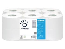 WC-Papier Mini Jumbo "Star White 200.60" 2-lagig ungeprägt, (9 x 30.5 cm), 170lfm