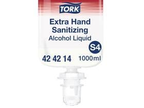 Désinfectant pour les mains Tork liquide avec alcool, flacon de 1000 ml, transparent,