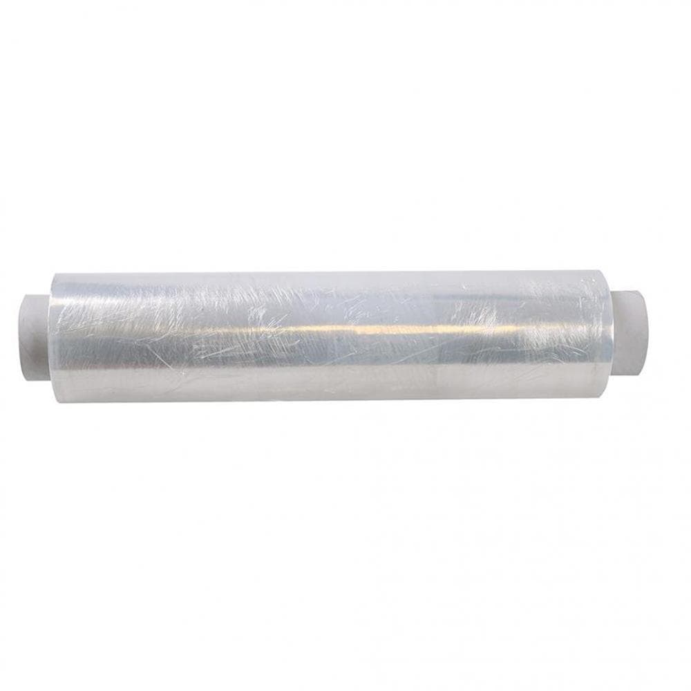 Pellicola trasparente PE 10 my, 30 cm x 300 m, per alimenti, antistrappo ed estensibile