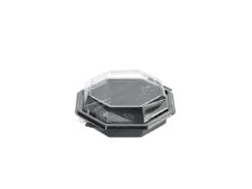 Salatbox Octaview, 160 x 160 x 60 mm, Füllmenge: ca. 400 ml (Boden), grau,