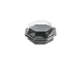 Salatbox Octaview, 160 x 160 x 80 mm, Füllmenge: ca. 540 ml (Boden), grau,