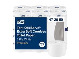 WC-Papier Tork Premium OptiServe, Tissue weiss, (T7), 3-lagig, 9.3 cm x 63.3 lfm,