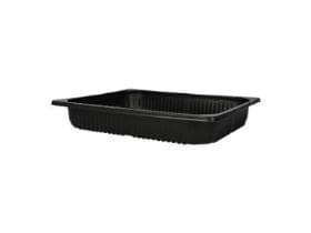 Vassoio sigillato PP 1/2 GN, 325x265x50 mm rettangolare, non diviso, 3400 ml, nero