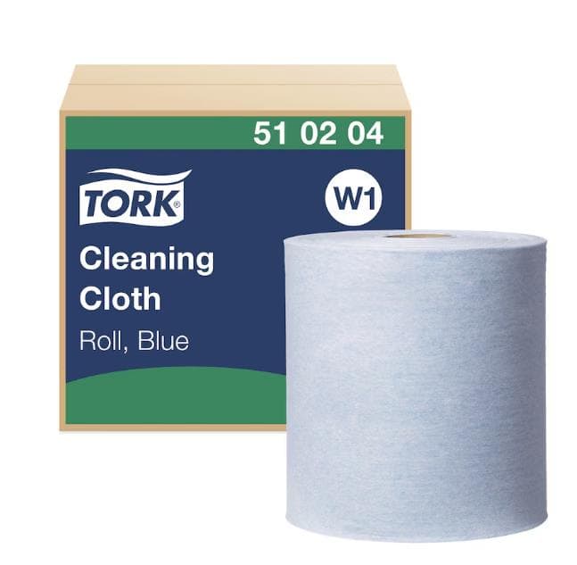 Lingettes de nettoyage Tork Premium, W1, bleues, 1 pli, 1000 feuilles, 42 x 38 cm.