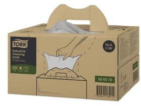Chiffon de nettoyage Tork Industrie, tissu non tissé gris pour boîtier de téléphone portable, 1 pli, 35,5 x 41,5 cm