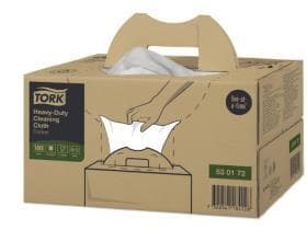 Chiffons de nettoyage Tork Premium, tissu non tissé blanc, 1 pli, 35,5 x 41,5 cm, pliés,