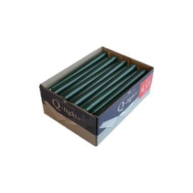 Bougies coniques vert foncé 22 x 245 mm, durée de combustion 7,5 heures
