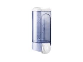 Distributore di sapone Cosi bianco 0,80 lt 250 x 95 x 95 mm, contenitore sapone trasparente
