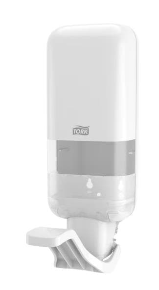 Distributeur de savon Tork Elevation, 1 litre, plastique blanc, H314 x L106 x P122 mm
