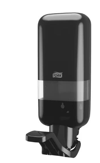 Distributeur de savon Tork Elevation, 1 litre, plastique noir, H314 x L106 x P122mm