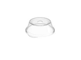 Couvercle dôme, dépoli, couvercle en plastique Ø 90 mm, avec trou