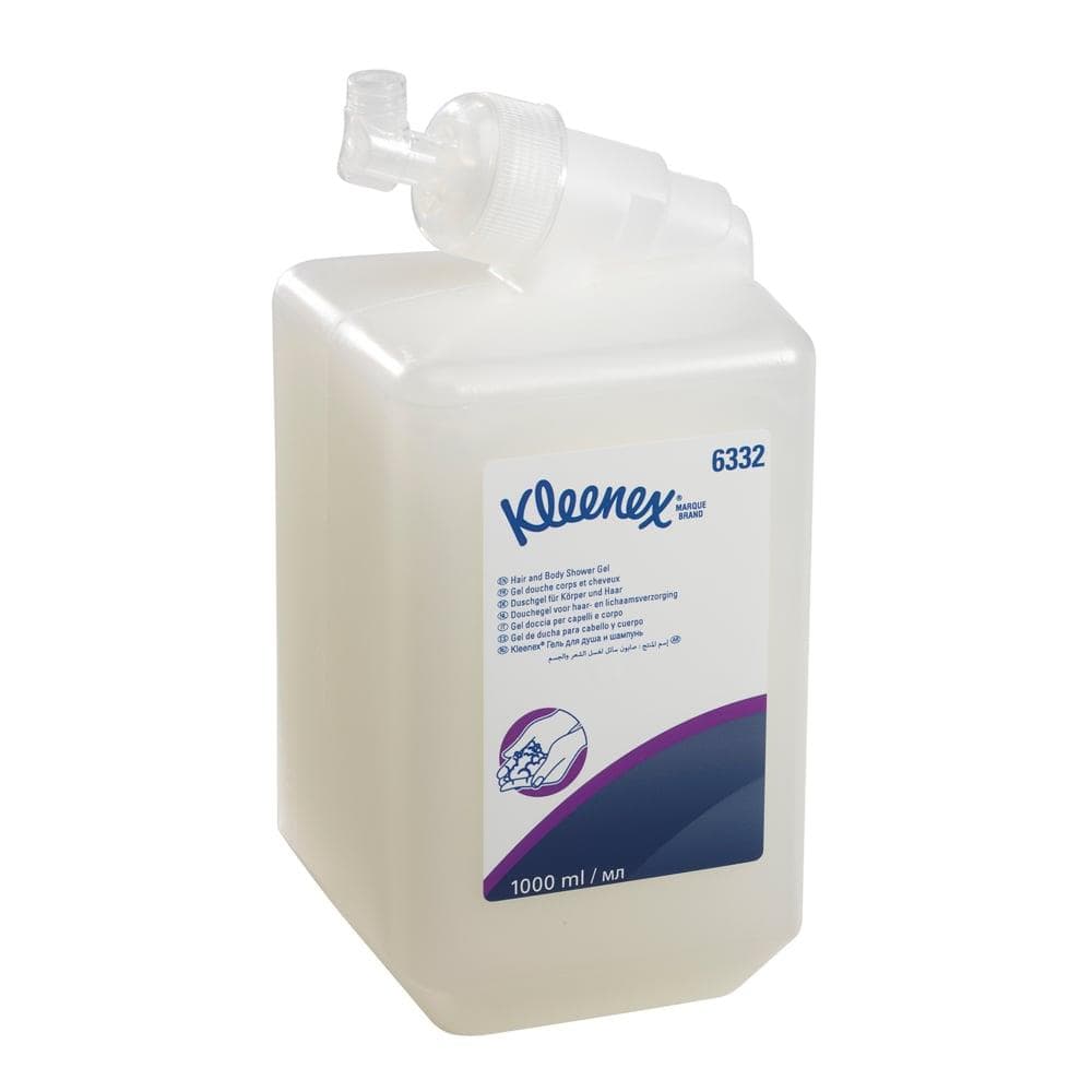Shampoing pour cheveux et corps Kleenex 1 L, blanc, pour tout le corps