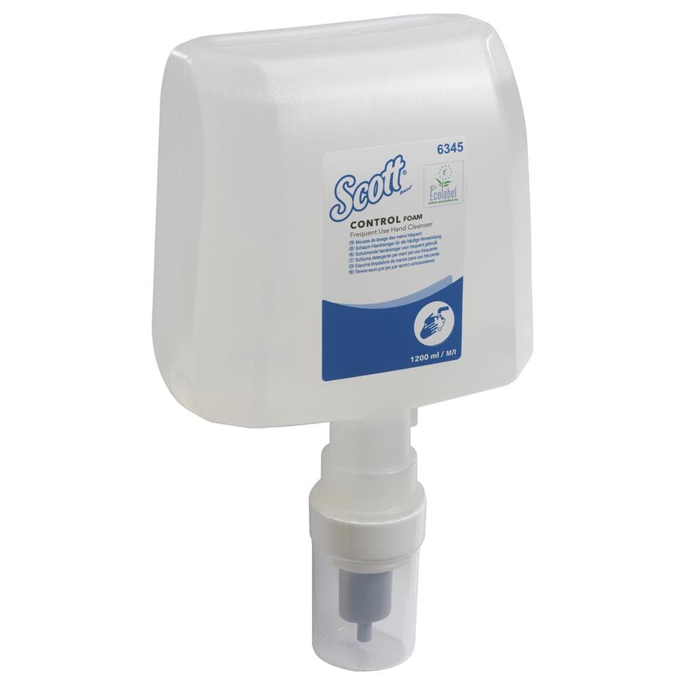 Luxueux savon mousse Scott 1,2 L. Doux, transparent, non parfumé.