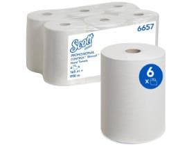 Essuie-mains en rouleau pour distributeur Slimroll SCOTT blanc, 1 pli, matériau AIRFLEX