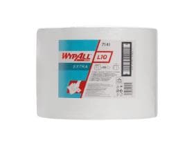 Rouleaux de chiffons de nettoyage Wypall L20 blanc 1 pli 38 x 23,5 cm, rouleau de 1500 chiffons