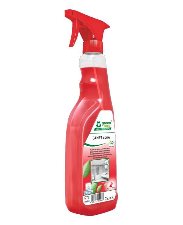 SANET Spray Detergente Sanitario di Manutenzione pronto all'uso, per la rimozione di tutti