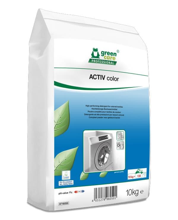 Buntwaschpulver Activ color, green care ohne Bleichmittel oder Aufheller