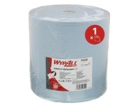 Rouleaux de chiffons de nettoyage Wypall L30 bleu 3 plis 37 x 38 cm, perforés, 670 chiffons