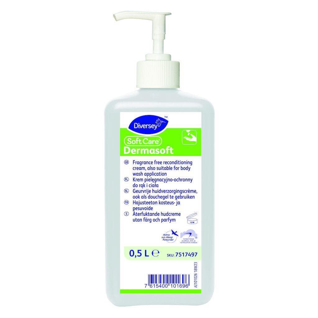 Crema per la cura della pelle Soft Care Dermasoft 10x0,5L, senza parabeni,