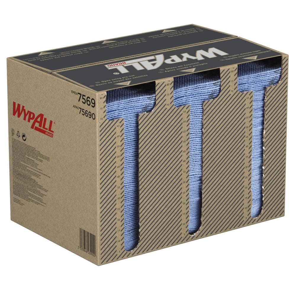 Lingettes de nettoyage industriel Wypall ForceMax Power Clean, 35 x 35 cm.