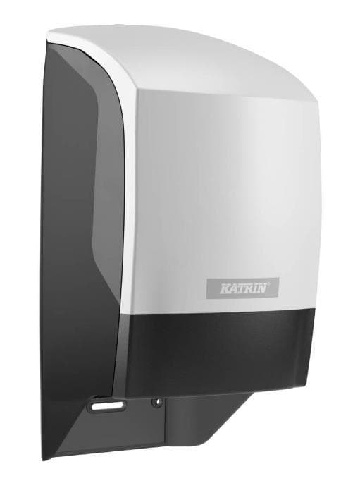 Distributore di carta igienica Katrin, plastica bianca, 312 x 152 x 172 mm,
