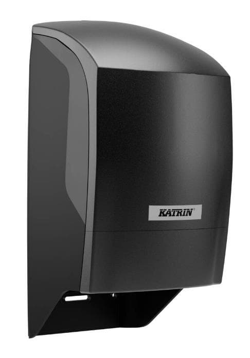 Distributore di carta igienica Katrin, plastica nera, 312 x 152 x 172 mm,