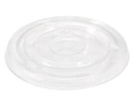Couvercle plat rPET, sans fente transversale, Ø 95 mm, pour Clear Cup Art.No.