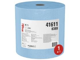 Rouleaux de chiffons de nettoyage bleus Wypall X70 34 x 31,5 cm, par rouleau de 870 chiffons