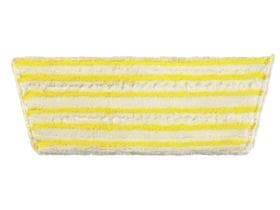 Balai trapèze à velcro en microfibres 40 x 9 cm jaune/blanc, housse en microfibres avec...