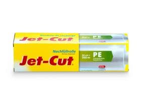 Pellicola trasparente PE 30 cm x 500 m Rotolo di ricarica Jet-Cut