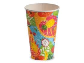 Gobelet "Maracaibo" en carton, 3,5 dl, Ø 86 mm, hauteur 125 mm, blanc