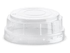 Couvercle de pot en rPET transparent, ø 90 mm hauteur 33 mm, plat sur le dessus, compatible avec
