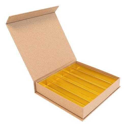 Luxbox avec fermeture magnétique, Kraft 165x165/20mm, livrée debout