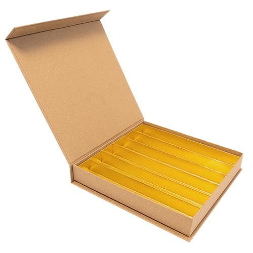 Luxbox avec fermeture magnétique, Kraft 205x205/20mm, livrée debout