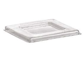 Coperchio in rPET trasparente, 65 x 65 mm, adatto al contenitore Minerva (Art. P392T)