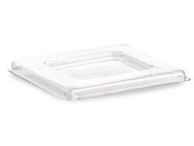 Coperchio in rPET trasparente, 62 x 62 mm, compatibile con la vaschetta Era (Art. P426T)