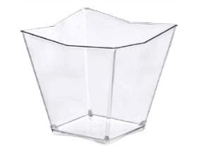 Diamante a guscio, in plastica (PS) trasparente, 60 ml, 51 x 51 x 49 mm