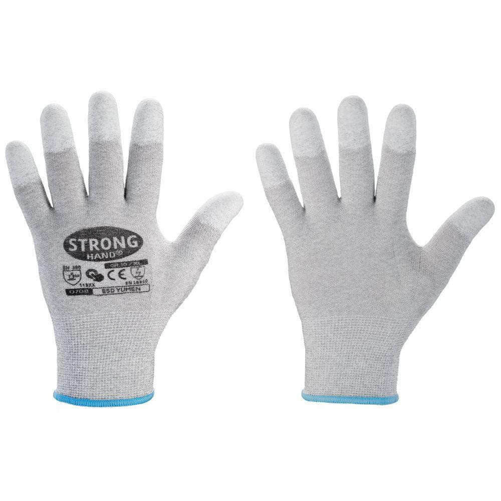 Stronghand® ESD Yumen 0708, guanti a maglia fine, poliammide (nylon) / carbonio,
