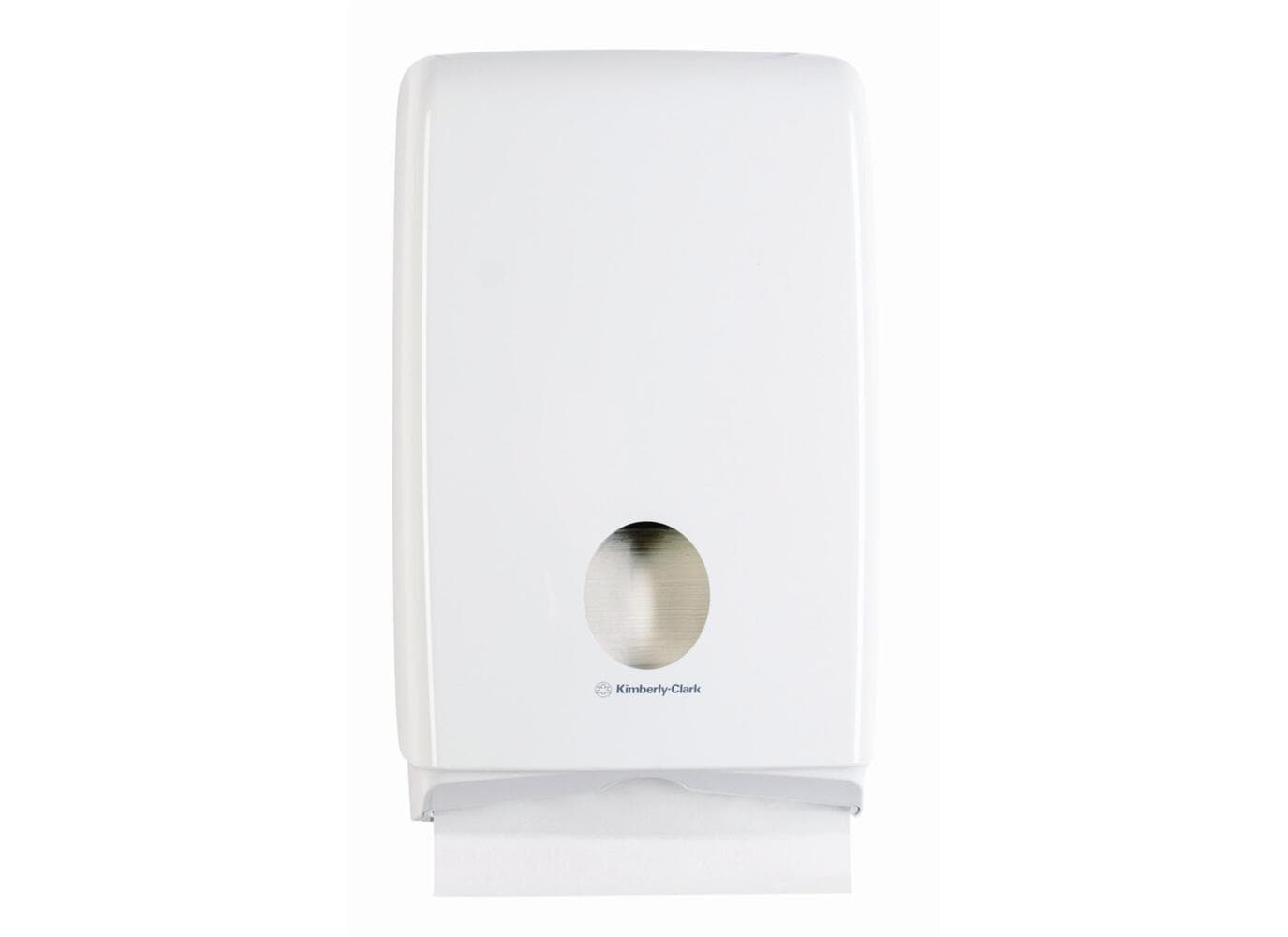 Falthandtuchspender Aquarius weiss, H 38.0 x B 23.9 x T 8.1 cm,