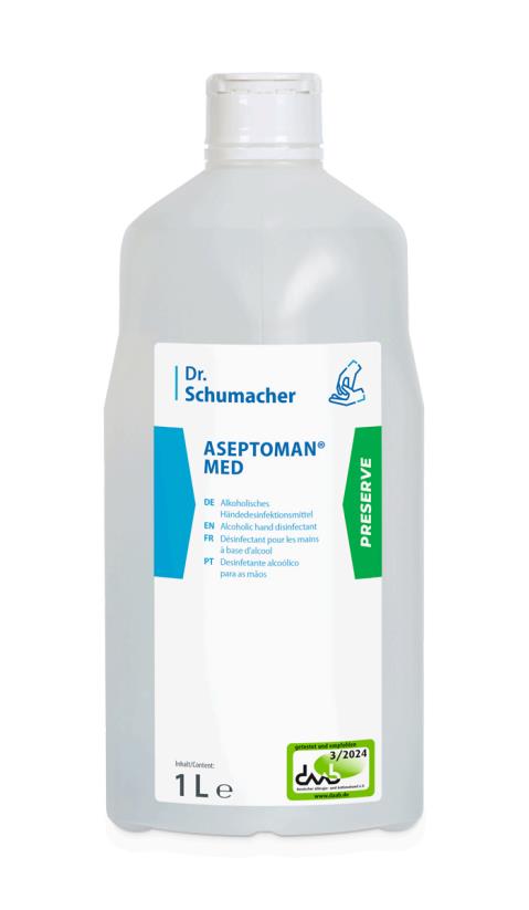 HÄNDEDESINFEKTION ASEPTOMAN  Aseptoman Med, Dr.Schuhmacher, 1 Liter,