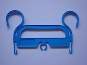 URINBEUTELAUFHAENGER  blau, Kunststoff, f&uuml;r das Bett