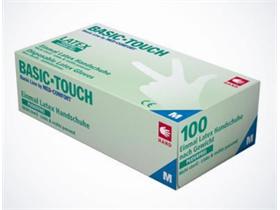 HANDSCHUHE LATEX BASIC  Grösse XL, BASIC-TOUCH, weiss, puderfrei