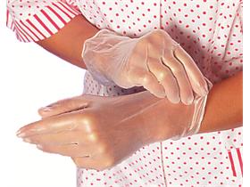 HANDSCHUHE VINYL  Vinyl Gr. L, "Eco-Plus", gepudert - Scheitlin Papier HANDSCHUHE VINYL  Vinyl Gr. L, "Eco-Plus", gepudert
