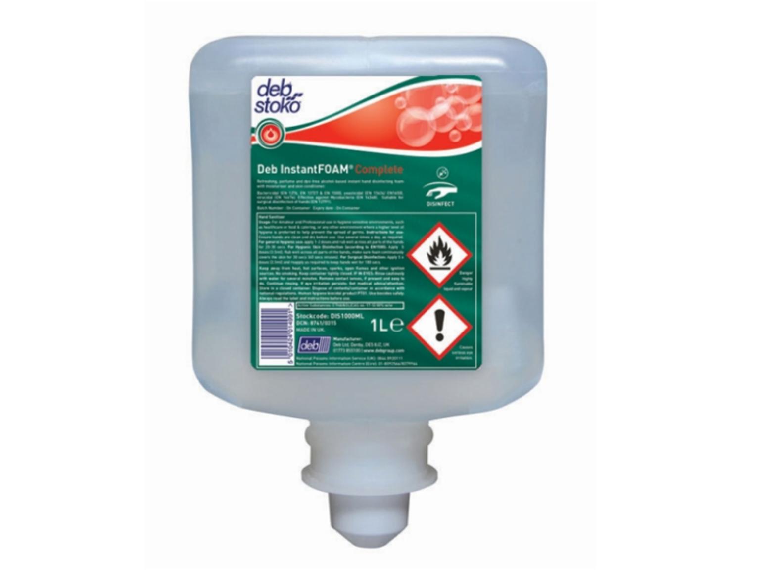 HAENDEDESINFEKTIONSMITTEL  Deb InstantFoam Complete 1000 ml