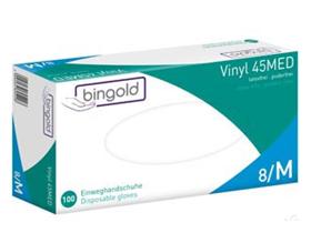 HANDSCHUHE VINYL  45Med, Grösse L, "Bingold", Vinyl