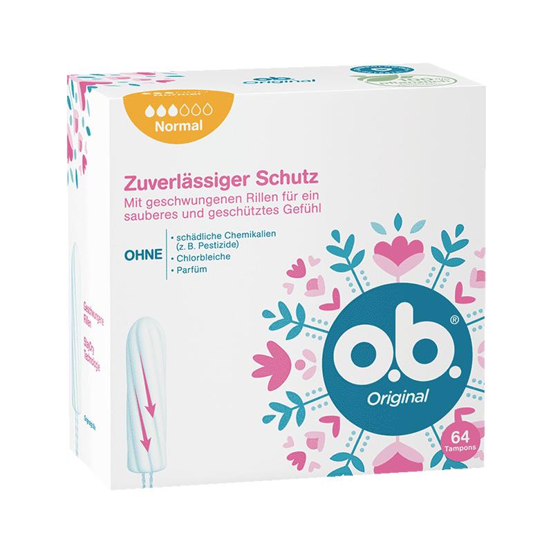 OB TAMPONS  pflanzlich, weiss, O.B. normal 64er