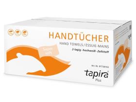 FALTHANDTUECHER 2-LAGIG  TAPIRA V-Falz 24 x 21 cm, hochweiss - Scheitlin Papier FALTHANDTUECHER 2-LAGIG  TAPIRA V-Falz 24 x 21 cm, hochweiss