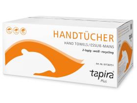 FALTHANDTUECHER TAPIRA 2-LAGIG  weiss, C-Falz, 23 x 32 cm - Scheitlin Papier FALTHANDTUECHER TAPIRA 2-LAGIG  weiss, C-Falz, 23 x 32 cm