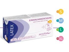 HANDSCHUHE LATEX  Sensilind Premium Latex, Grösse M, weiss - Scheitlin Papier HANDSCHUHE LATEX  Sensilind Premium Latex, Grösse M, weiss