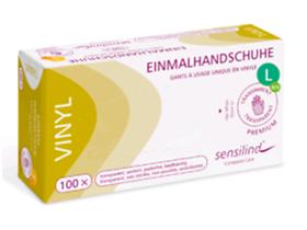 HANDSCHUHE VINYL  Grösse M, Sensilind, ungepudert, transpa - Scheitlin Papier HANDSCHUHE VINYL  Grösse M, Sensilind, ungepudert, transpa